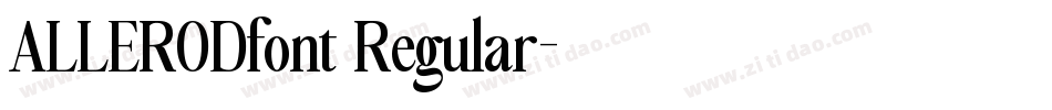 ALLERODfont Regular字体转换